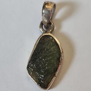 Elegant Moldavite Pendant Necklace